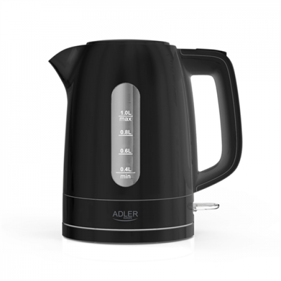 Adler Kettle | AD 1380b | Electric | 2200 W | 1 L | Polypropylene | 360° rotational base | Black