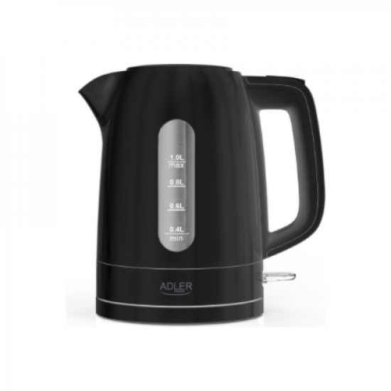 Adler Kettle | AD 1380b | Electric | 2200 W | 1 L | Polypropylene | 360° rotational base | Black