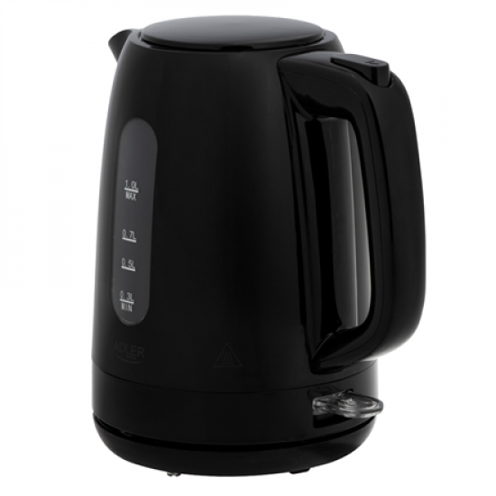 Adler Kettle | AD 1380b | Electric | 2200 W | 1 L | Polypropylene | 360° rotational base | Black