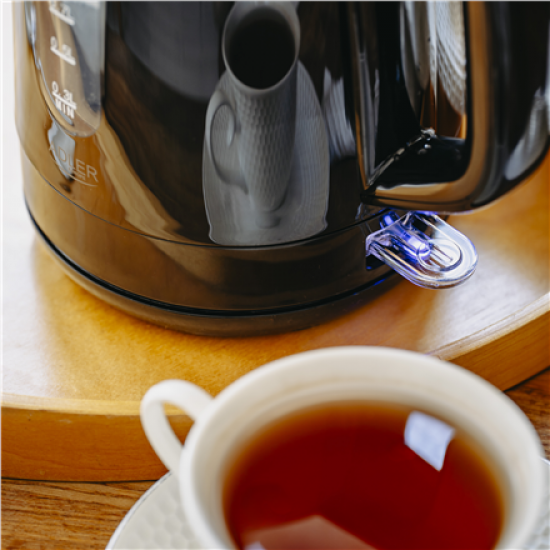 Adler Kettle | AD 1380b | Electric | 2200 W | 1 L | Polypropylene | 360° rotational base | Black