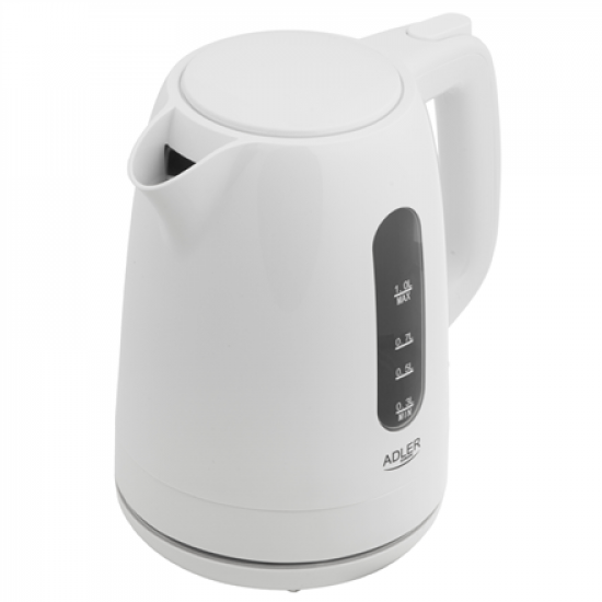 Adler Kettle | AD 1380w | Electric | 2200 W | 1 L | Polypropylene | 360° rotational base | White