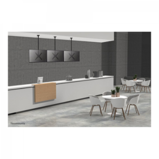 Neomounts Ceiling mount | FPMA-C340BLACK Monitor/TV mount ceiling screen | Adjustable Height, Rotate, Tilt, Swivel | 32-75 