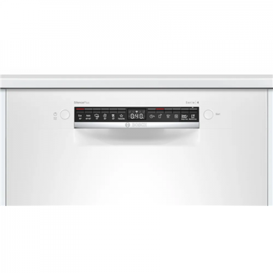 Bosch Dishwasher | SMU4HVW72S | Built-in | Width 60 cm | Number of place settings 13 | Number of programs 6 | Energy efficiency class E | Display | White