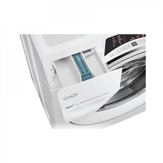 Candy Washing machine | RO41274DWMCT/1-S | Energy efficiency class A | Front loading | Washing capacity 7 kg | 1200 RPM | Depth 45.4 cm | Width 60 cm | Display | 4-digit | Steam function | Wi-Fi | White