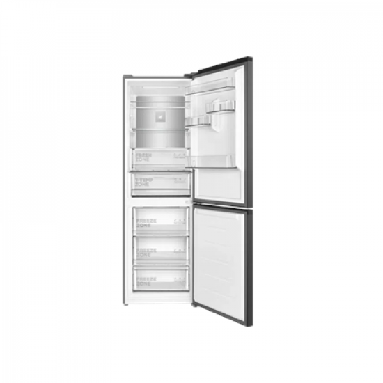 TCL Refrigerator | RP340BSD1 | Energy efficiency class D | Free standing | Combi | Height 185 cm | No Frost system | Fridge net capacity 223 L | Freezer net capacity 117 L | Display | 35 dB | Grey