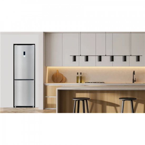 TCL Refrigerator | RP456BLE0 | Energy efficiency class E | Free standing | Combi | Height 201 cm | No Frost system | Fridge net capacity 314 L | Freezer net capacity 142 L | Display | 39 dB | Silver