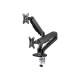 Goobay Desk Mount | Double Monitor Mount with Gas Spring | Swivel, Tilt, Rotation | 17-32 