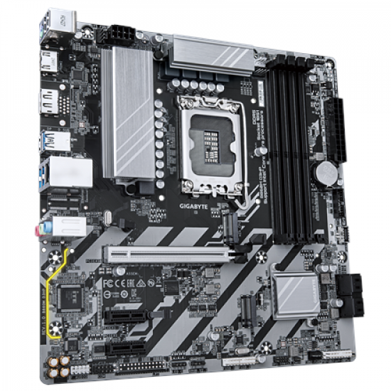 Gigabyte B860M D3HP | Processor family Intel | Processor socket LGA1851 | DDR5 | Supported hard disk drive interfaces M.2, SATA | Number of SATA connectors 4