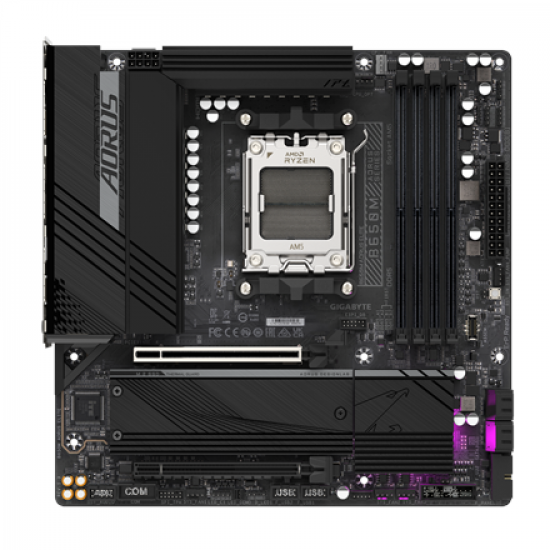 Gigabyte B650M AORUS ELITE (rev. 1.3) | Processor family AMD | Processor socket AM5 | DDR5 | Supported hard disk drive interfaces SATA, M.2 | Number of SATA connectors 4