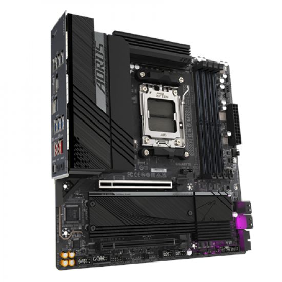 Gigabyte B650M AORUS ELITE (rev. 1.3) | Processor family AMD | Processor socket AM5 | DDR5 | Supported hard disk drive interfaces SATA, M.2 | Number of SATA connectors 4