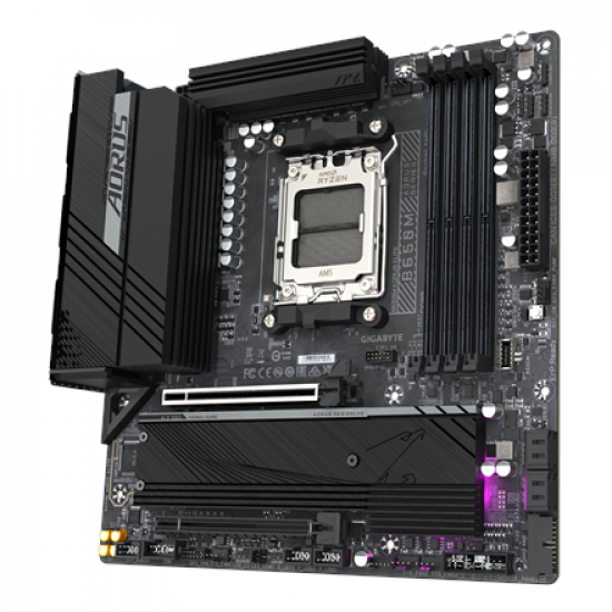 Gigabyte B650M AORUS ELITE (rev. 1.3) | Processor family AMD | Processor socket AM5 | DDR5 | Supported hard disk drive interfaces SATA, M.2 | Number of SATA connectors 4