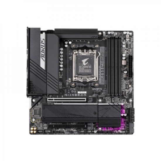 Gigabyte B650M AORUS ELITE (rev. 1.3) | Processor family AMD | Processor socket AM5 | DDR5 | Supported hard disk drive interfaces SATA, M.2 | Number of SATA connectors 4