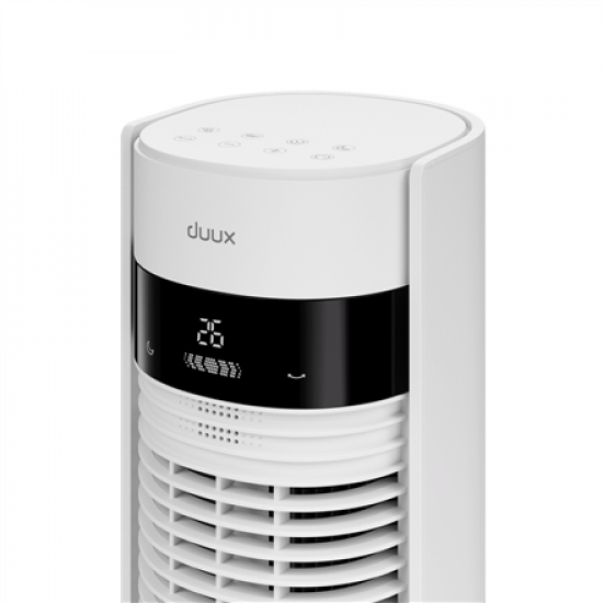 Duux Elevate Smart Tower Fan, 12 speeds, Timer, White