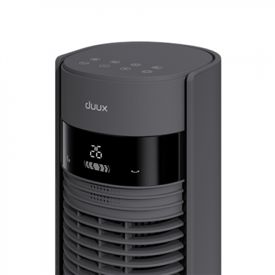 Duux Elevate Smart Tower Fan, 12 speeds, Timer, Grey