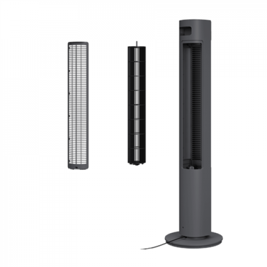 Duux Elevate Smart Tower Fan, 12 speeds, Timer, Grey