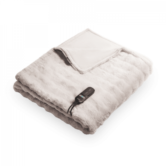 Duux Yentl Heated Overblanket, 200 x 200 cm | DXOB12 | Number of heating levels 9 | Number of persons 1 | Washable | Remote control | Premium faux fur | 200 W | Bubble Gray