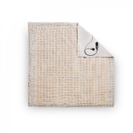 Duux Yentl Heated Overblanket, 200 x 200 cm | DXOB12 | Number of heating levels 9 | Number of persons 1 | Washable | Remote control | Premium faux fur | 200 W | Bubble Gray