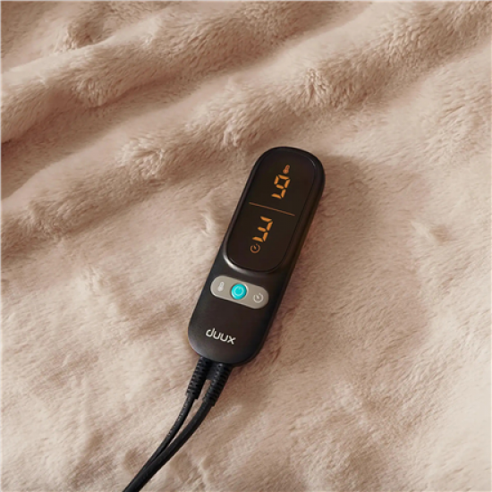 Duux Yentl Heated Overblanket, 200 x 200 cm | DXOB12 | Number of heating levels 9 | Number of persons 1 | Washable | Remote control | Premium faux fur | 200 W | Bubble Gray