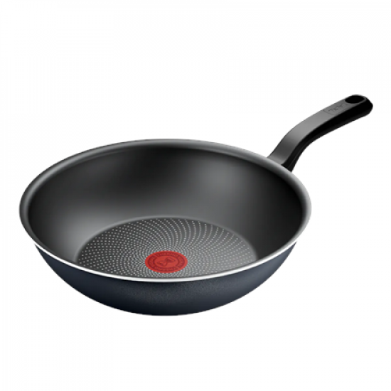 TEFAL Pan | H0561942 | Wok | Diameter 28 cm | Suitable for induction hob | Fixed handle | Black