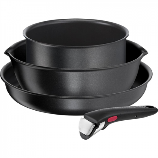 TEFAL Pots and pans set, 4 pcs | L7629453 Ingenio Daily Chef | Frying | Diameter 18/22/26 cm | Suitable for induction hob | Removable handle