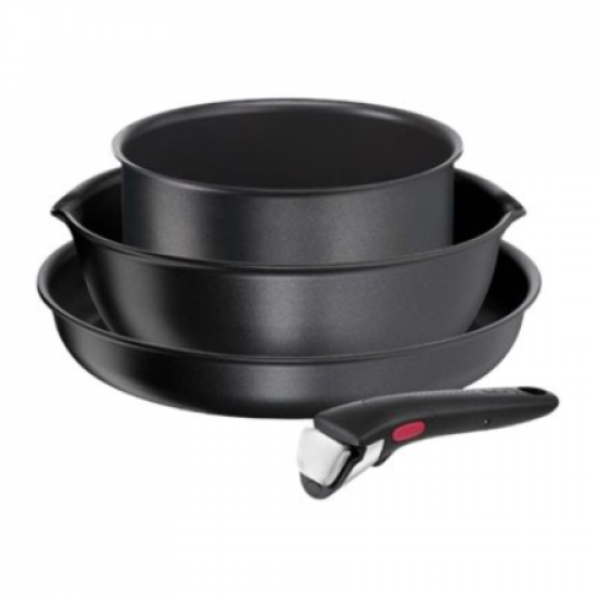 TEFAL Pots and pans set, 4 pcs | L7629453 Ingenio Daily Chef | Frying | Diameter 18/22/26 cm | Suitable for induction hob | Removable handle
