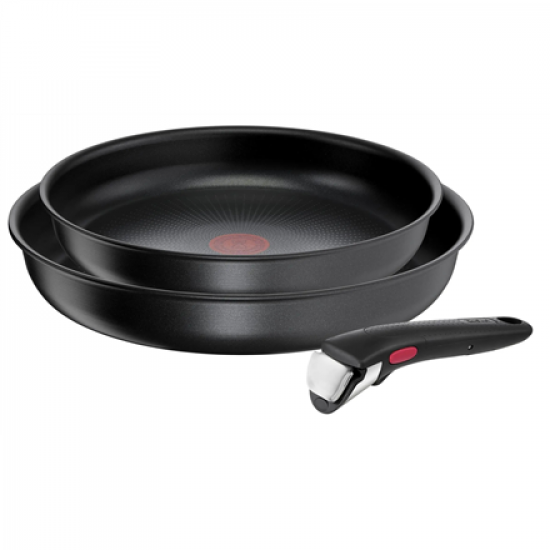 TEFAL Ingenio Daily Chef Set, 3 pcs | L7629553 | Frying | Diameter 24/28 cm | Suitable for induction hob | Removable handle | Black