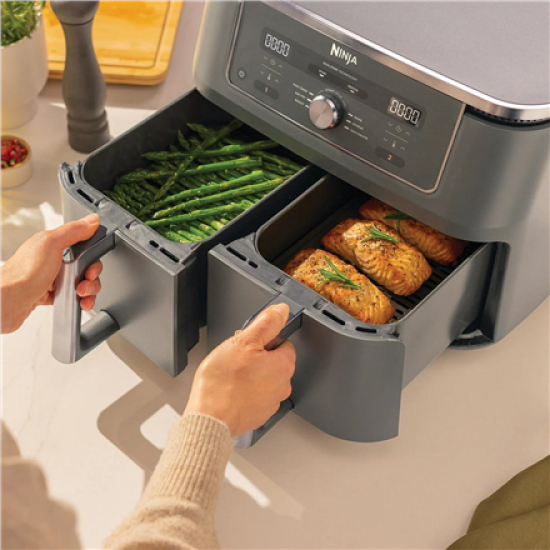 Ninja DZ400EU Dual Zone Air Fryer, 9.5 L, Grey
