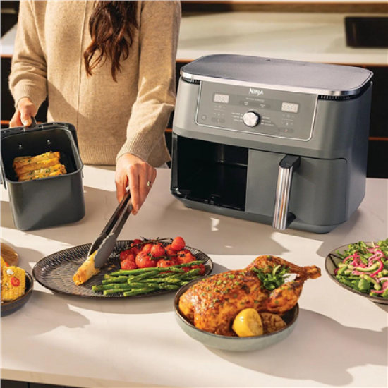 Ninja DZ400EU Dual Zone Air Fryer, 9.5 L, Grey