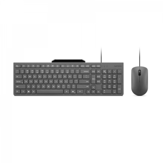 Lenovo 310 USB-A Wired Combo US English | Keyboard and Mouse Set | Wired | Mouse included | US English | Luna Grey