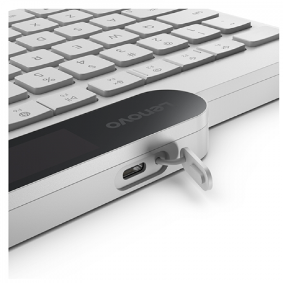 Lenovo 800 Self-Charging Bluetooth Keyboard-US English | Keyboard | Bluetooth | US English | White