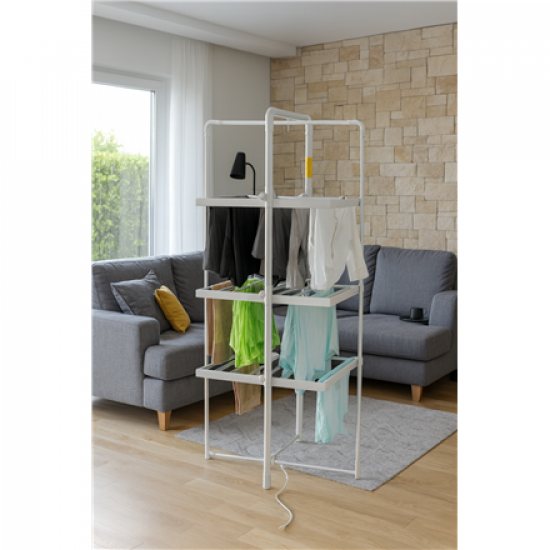 Adler | Foldable Electric Clothes Dryer | AD 7829 | 300 W | Silver/White