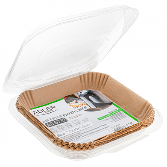 Adler Paper Liners for Air Fryer | AD 6732 | 100 | Dimensions (W x L) 20 x 20 x 4.5 cm