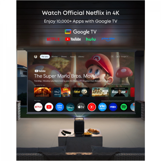Anker Nebula | Laser Projector | 4K UHD (3840 x 2160) | 3500 ANSI lumens | Black/Gray