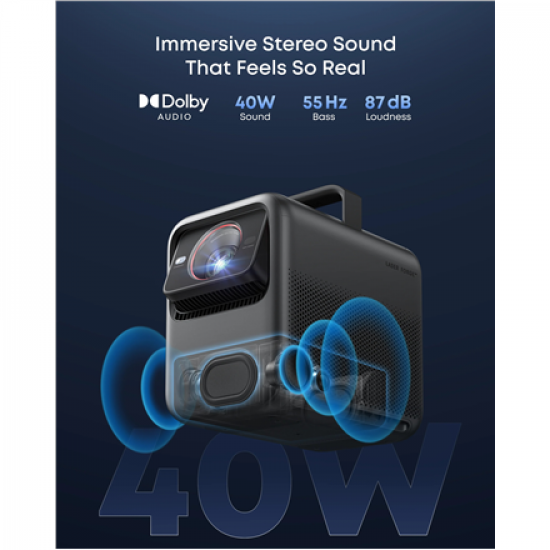 Anker Nebula | Laser Projector | 4K UHD (3840 x 2160) | 3500 ANSI lumens | Black/Gray