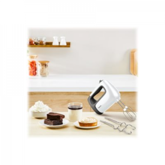 TEFAL | Hand mixer | HT460138 Prep'Mix | 500 W | Hand Mixer | Number of speeds 5 | Turbo mode | White/Grey
