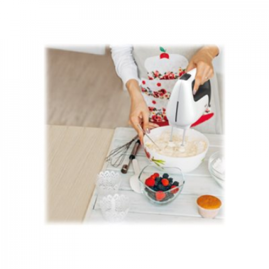 TEFAL | Hand mixer | HT460138 Prep'Mix | 500 W | Hand Mixer | Number of speeds 5 | Turbo mode | White/Grey