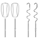 TEFAL | Hand mixer | HT460138 Prep'Mix | 500 W | Hand Mixer | Number of speeds 5 | Turbo mode | White/Grey
