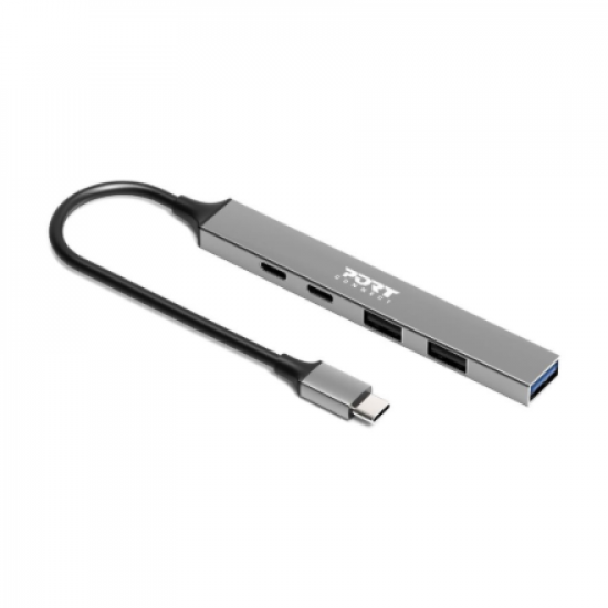 PORT CONNECT | USB-C Hub with 4 USB ports, 1X USB-C, 100W