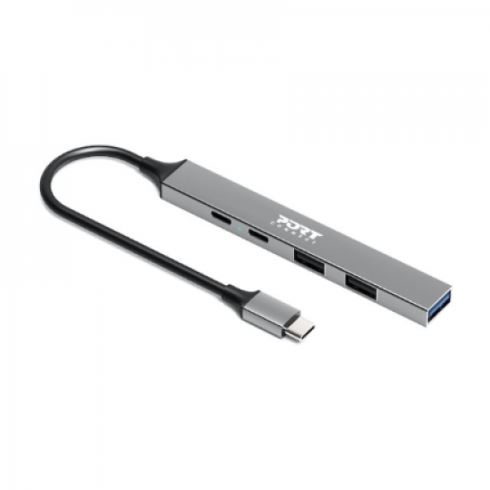 PORT CONNECT | USB-C Hub with 4 USB ports, 1X USB-C, 100W