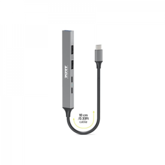PORT CONNECT | USB-C Hub with 4 USB ports, 1X USB-C, 100W