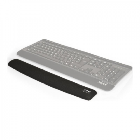 PORT CONNECT | Ergonomic wrist rest for keyboard | Backrest | 60 x 400 x 20 mm | Black