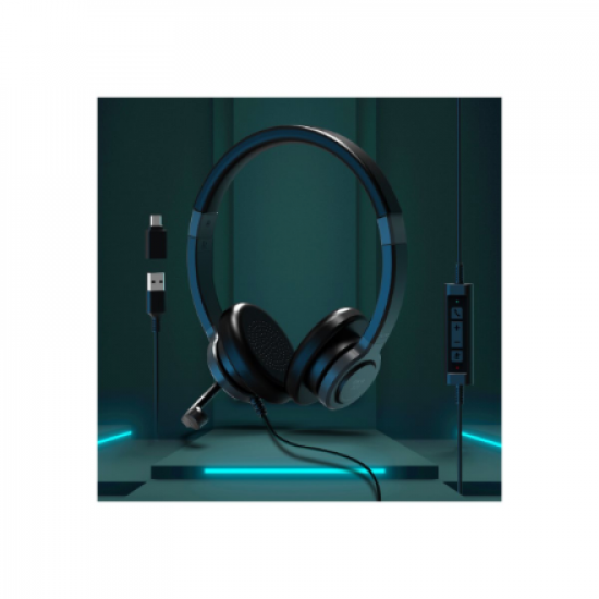 PORT CONNECT | Stereo USB Headphone PRO ON'R 300 | Wired | On-ear | Noise canceling | Black