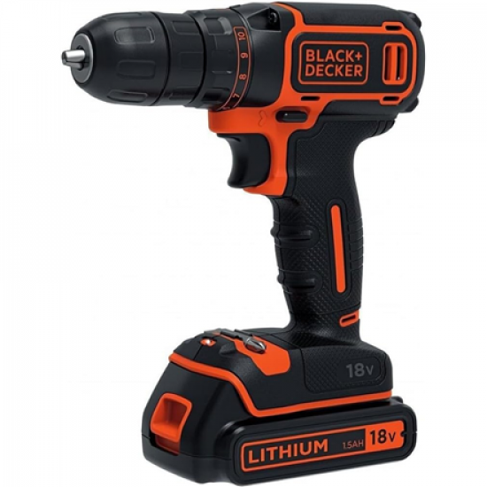 BLACK & DECKER Cordless Drill | BDCDC18B-QW | 18 V | 2x 1.5 Ah | Li-Ion