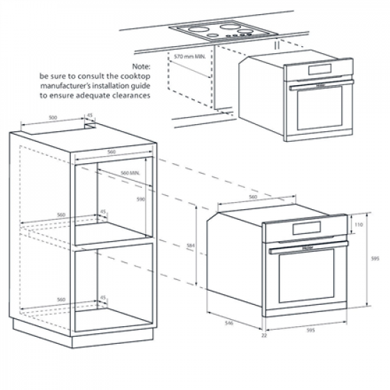Haier Oven | HWO60SM2B9BH | 70 L | Electric | Pyrolytic/Hydrolytic | Touch | Height 59.5 cm | Width 59.5 cm | Black
