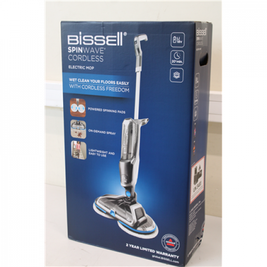 SALE OUT. Bissell Mop | SpinWave | Cordless operating | Washing function | Blue/Titanium | 18 V | DAMAGED PACKAGING
