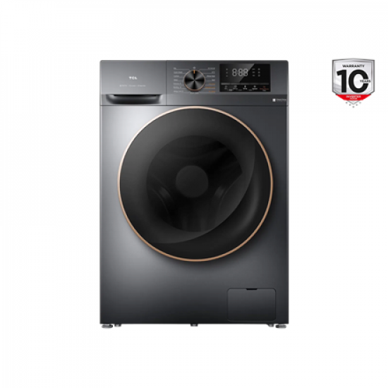 TCL Washing machine with dryer | CP1012SA0 | Energy efficiency class A/E | Front loading | Washing capacity 10 kg | 1200 RPM | Depth 63 cm | Width 60 cm | Display | LED | Drying system | Drying capacity 6 kg | Steam function
