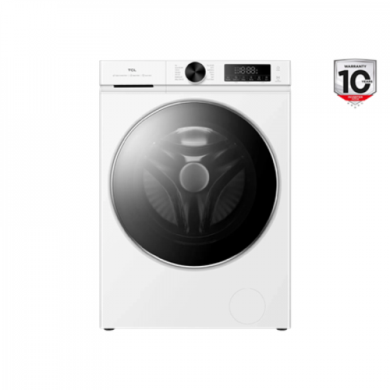 TCL Washing machine | FP0944WA0 | Energy efficiency class A | Front loading | Washing capacity 9 kg | 1400 RPM | Depth 56 cm | Width 60 cm | Display | LED | Steam function | White