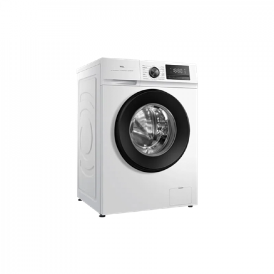 TCL Washing machine | FF1024WA2 | Energy efficiency class A-10% | Front loading | Washing capacity 10 kg | 1400 RPM | Depth 61 cm | Width 59.5 cm | Display | LED | Steam function | White