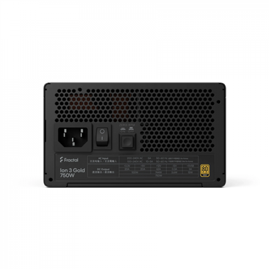 Fractal Design Power Supply, Black | Ion 3 Gold | 750 W