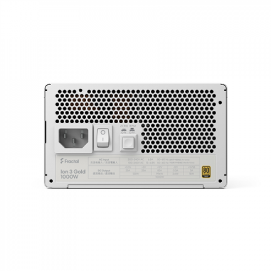 Fractal Design Power Supply, White | Ion 3 Gold | 1000 W